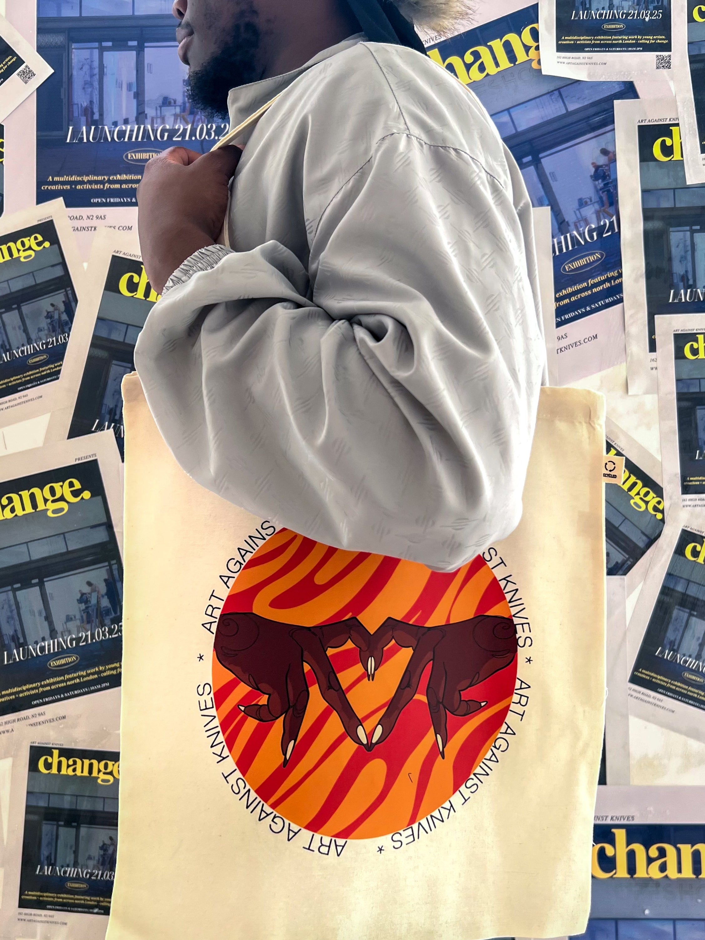 Art Against Knives Tote Bag
