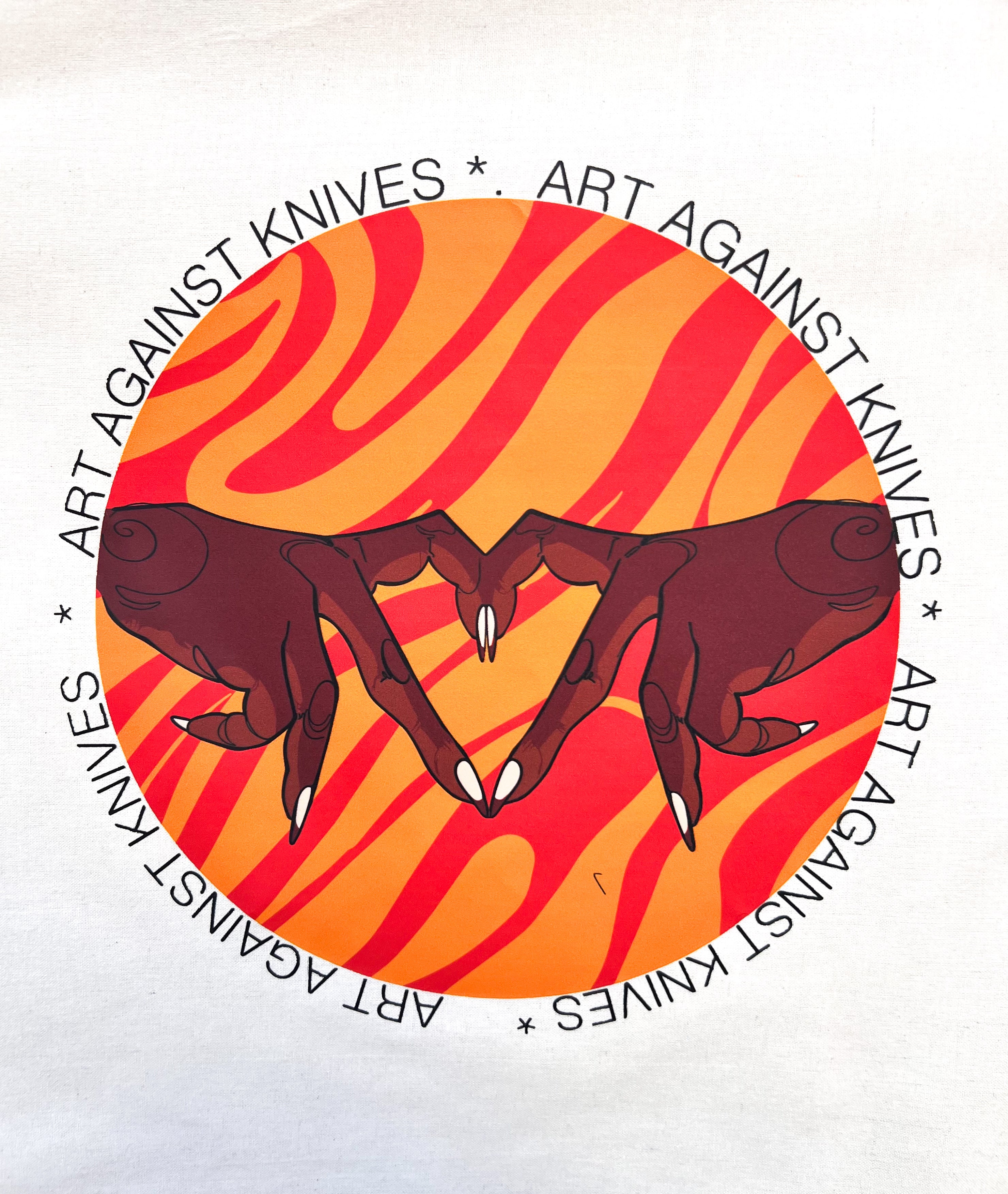 Art Against Knives Tote Bag