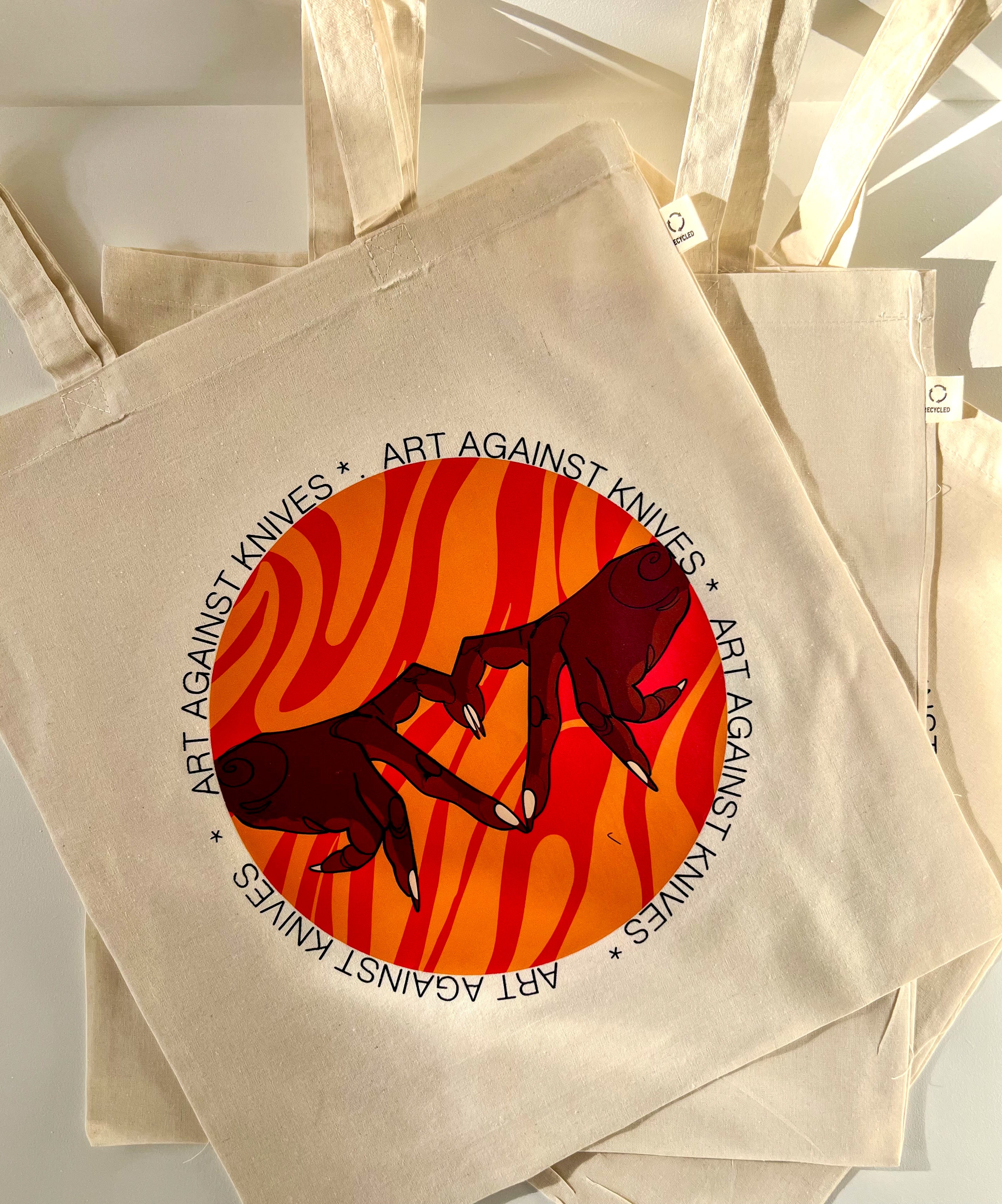 Art Against Knives Tote Bag